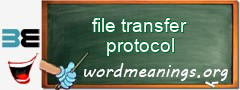 WordMeaning blackboard for file transfer protocol